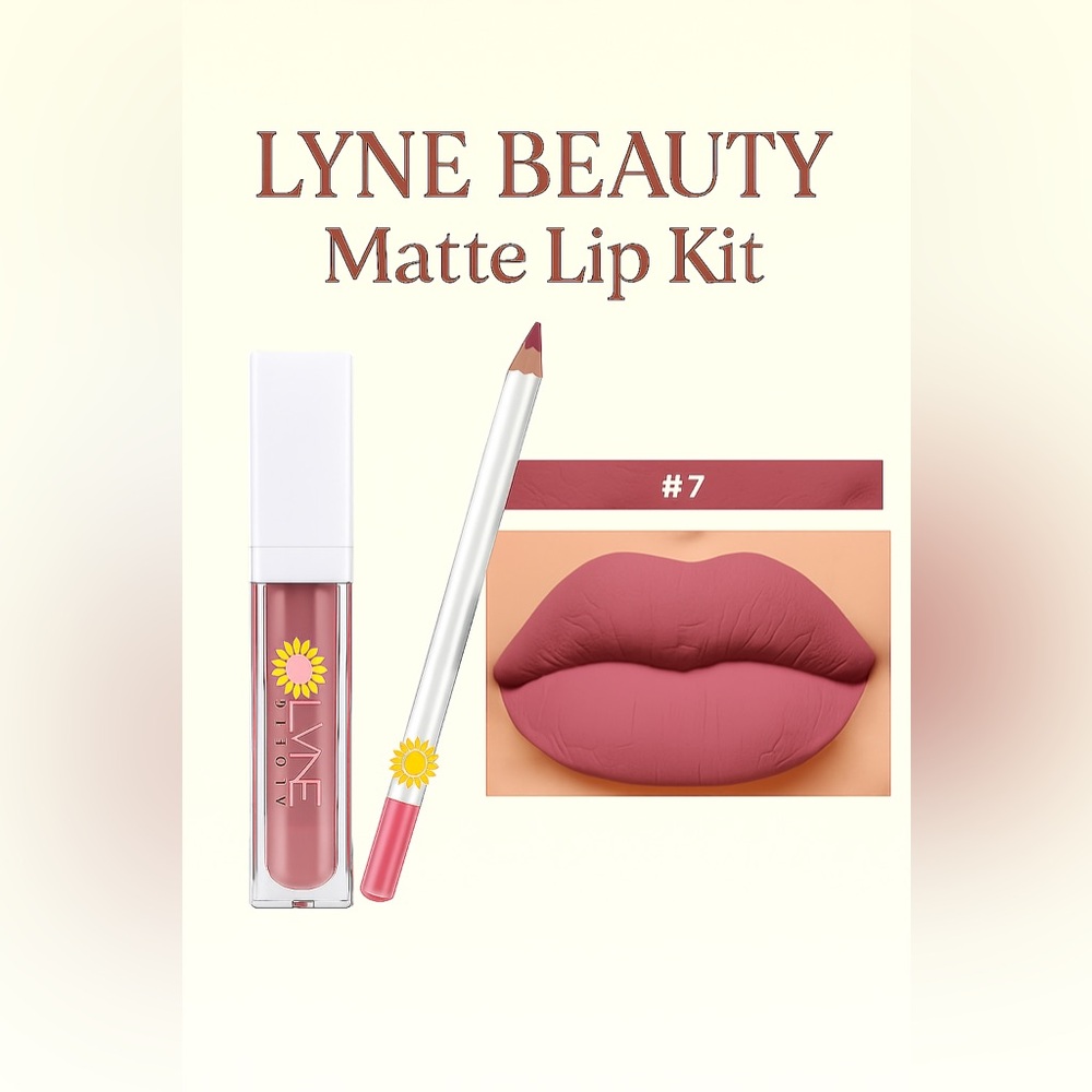 LuxeVelvet Matte Lip Duo | Long Lasting Waterproof Lipstick & Liner Set - Picture 12 of 16